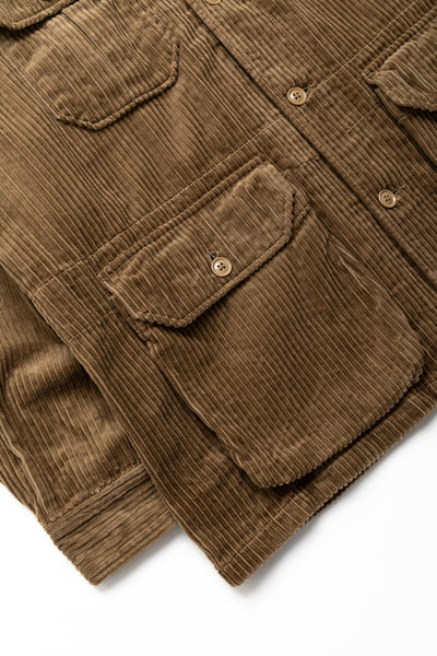 Suffolk Shirt Jacket Cotton 4.5W Corduroy - Khaki