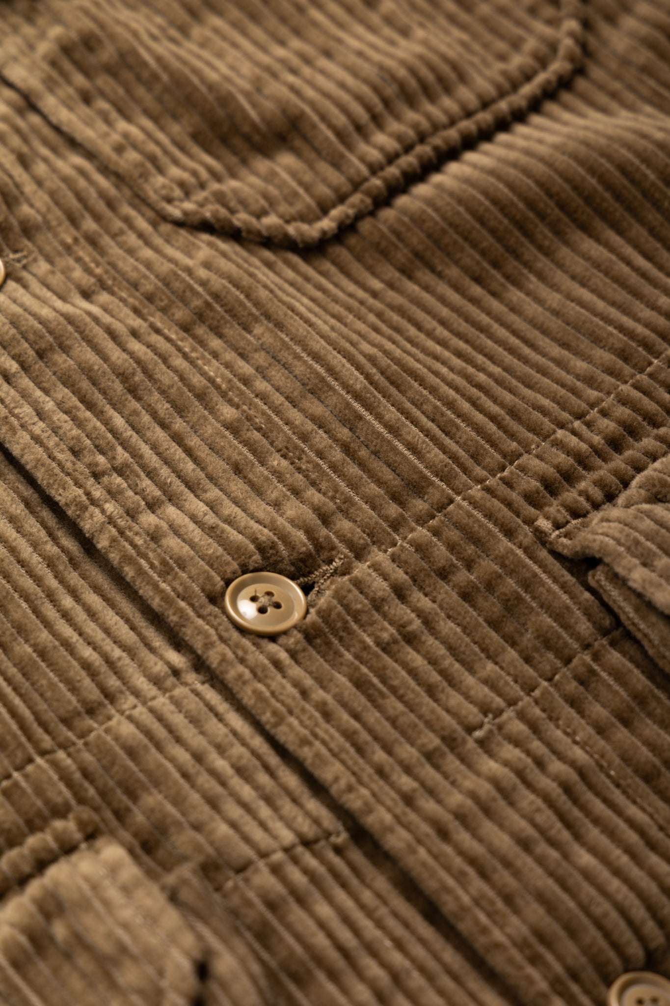 Suffolk Shirt Jacket Cotton 4.5W Corduroy - Khaki