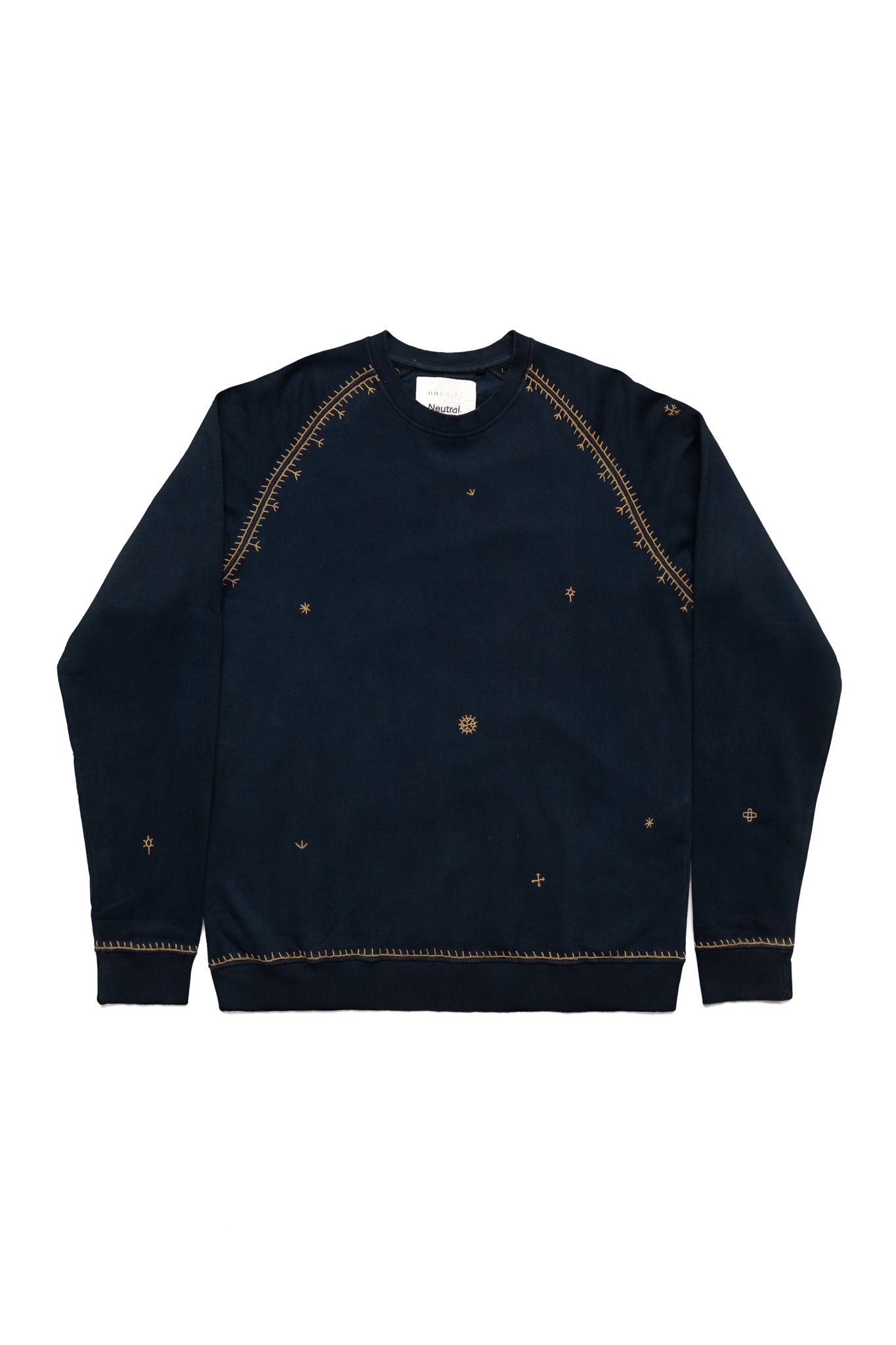 Crewneck Sweatshirt With Embroidery - Midnight Indigo