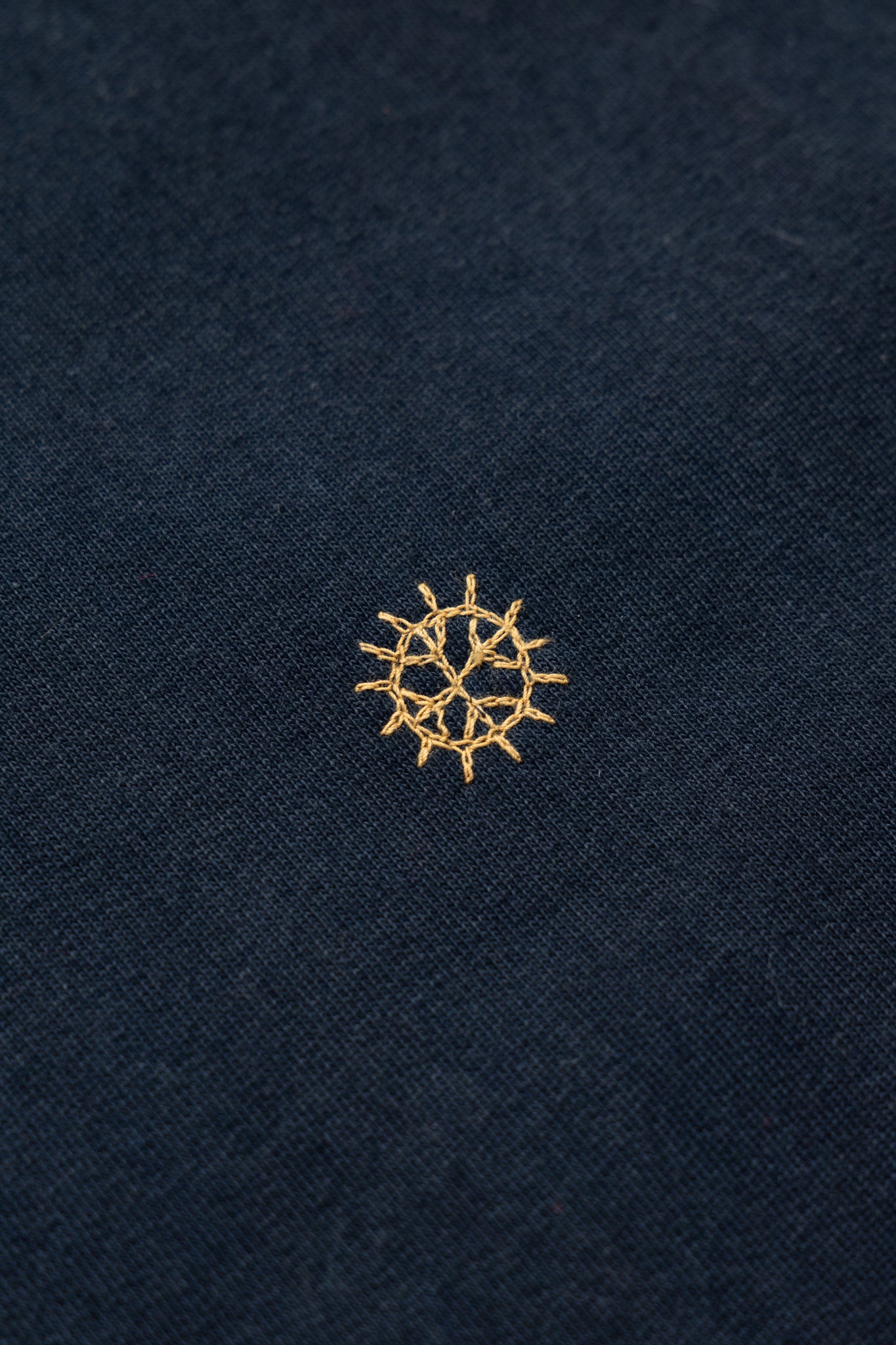 Crewneck Sweatshirt With Embroidery - Midnight Indigo