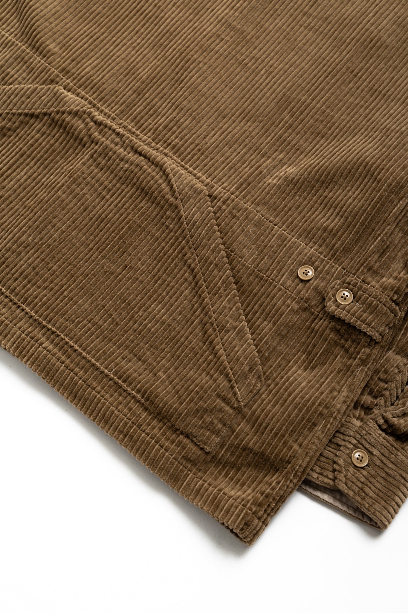 Suffolk Shirt Jacket Cotton 4.5W Corduroy - Khaki