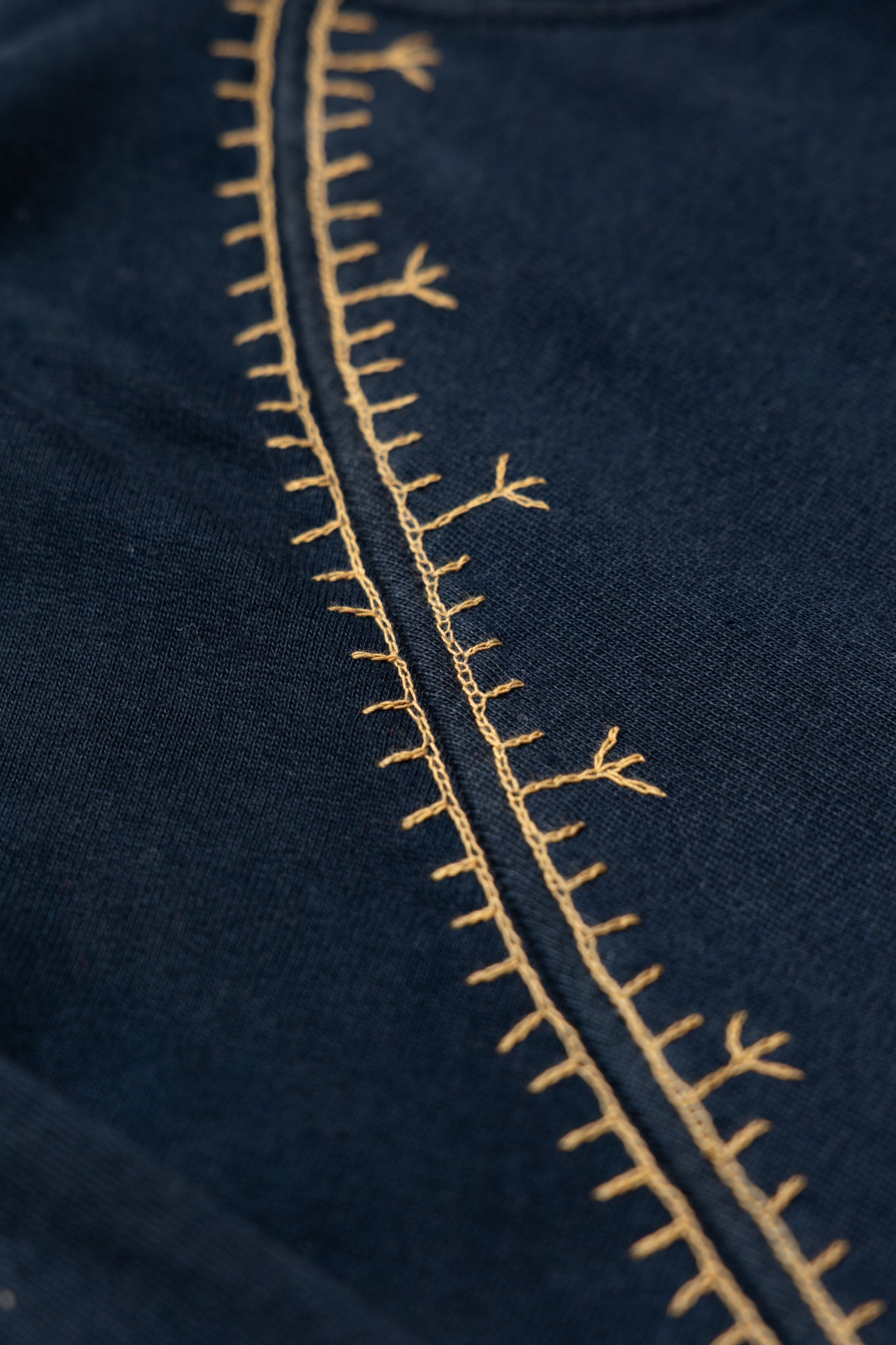 Crewneck Sweatshirt With Embroidery - Midnight Indigo