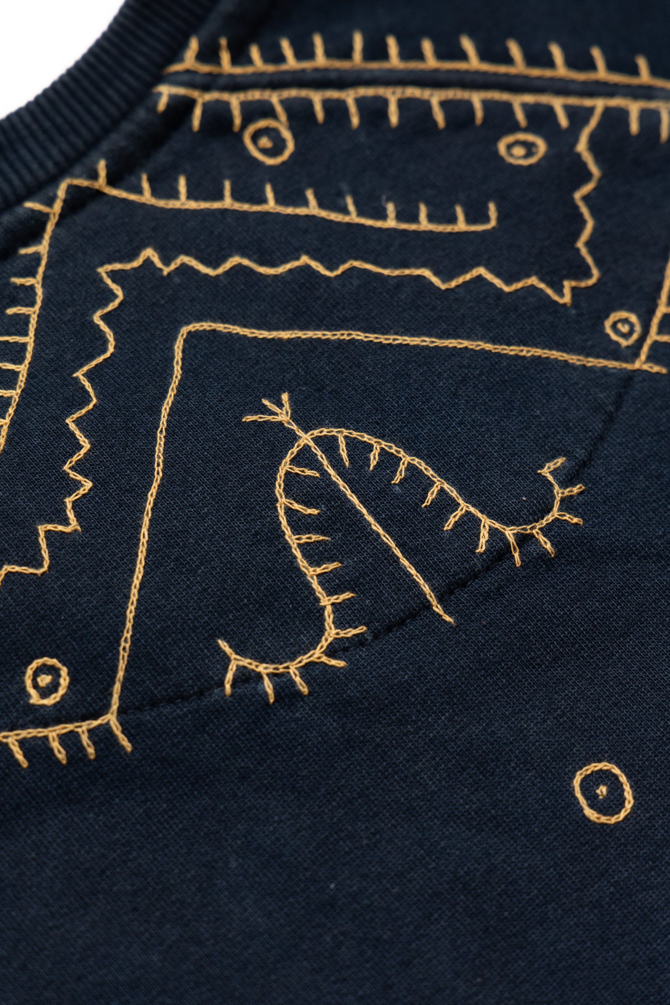 Crewneck Sweatshirt With Embroidery - Midnight Indigo