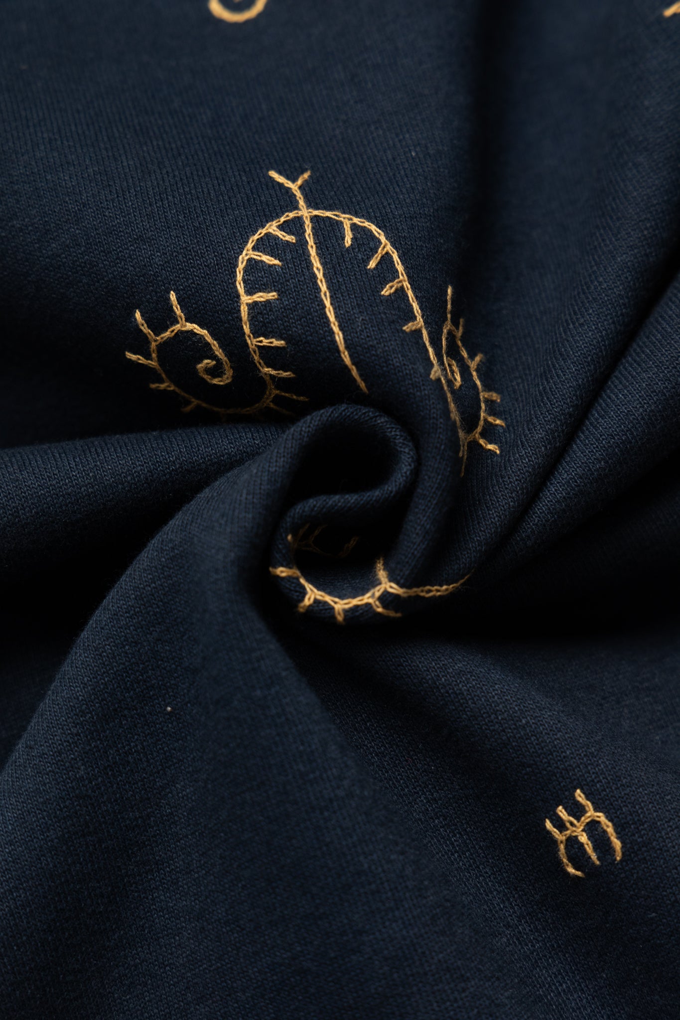 Crewneck Sweatshirt With Embroidery - Midnight Indigo
