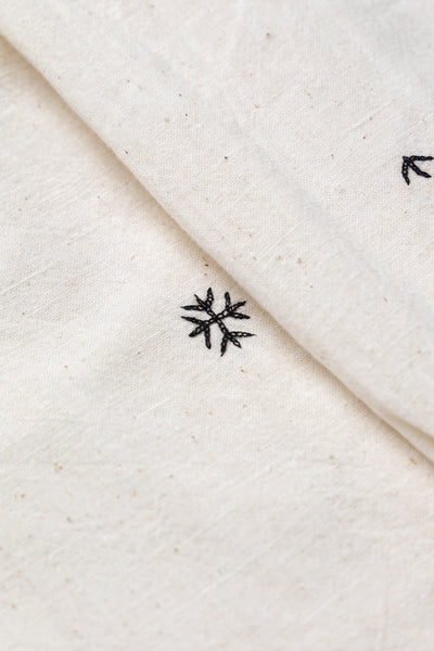 Hand Embroidered Shirt - Ecru