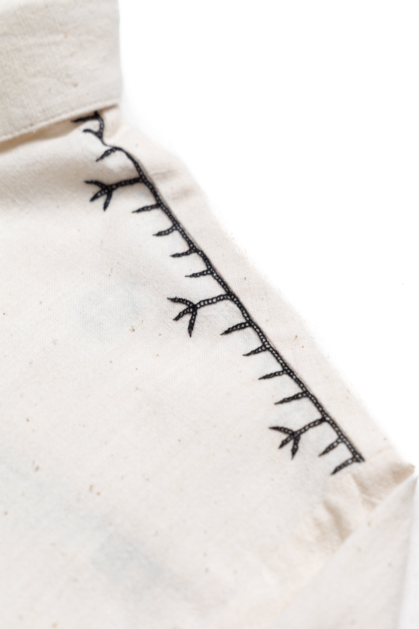Hand Embroidered Shirt - Ecru