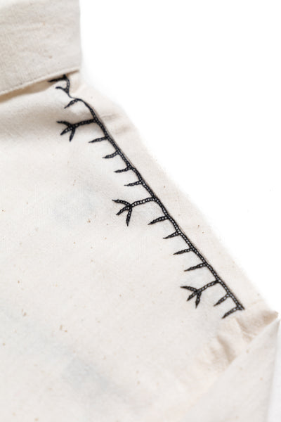 Hand Embroidered Shirt - Ecru
