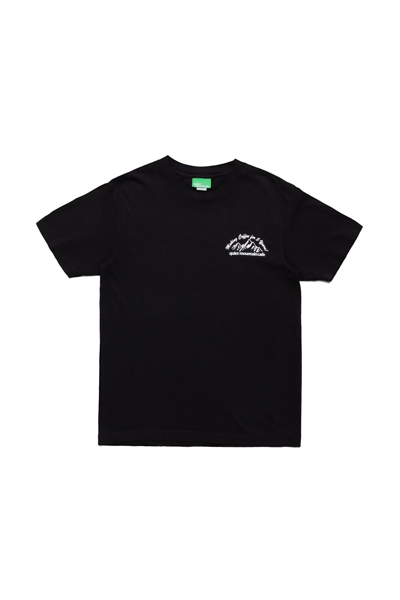 quiet mountain cafe 5-Year Anniversary Tee - Black
