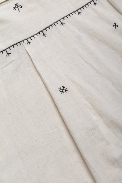 Hand Embroidered Shirt - Ecru