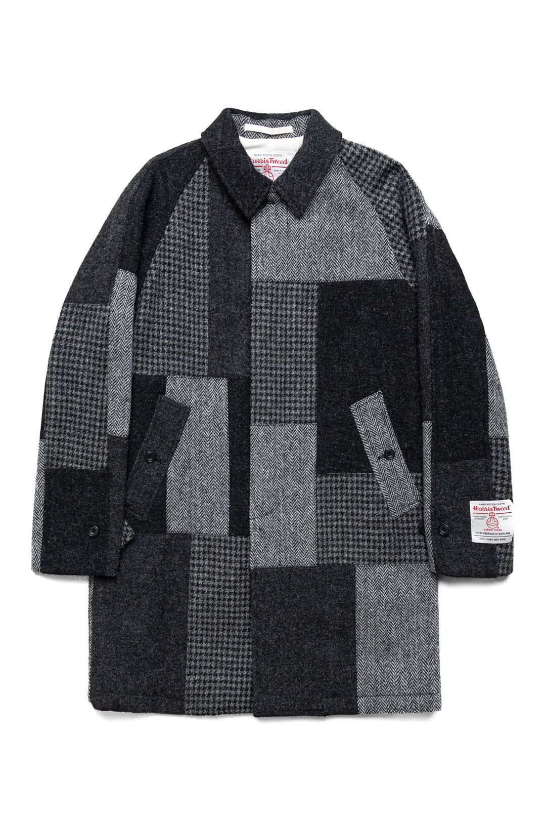 BEAMS ピーコート 緑×紺 チェック柄 Harris Tweed おすすめの定番チェック柄ジャケットです。｜ビームス プラス