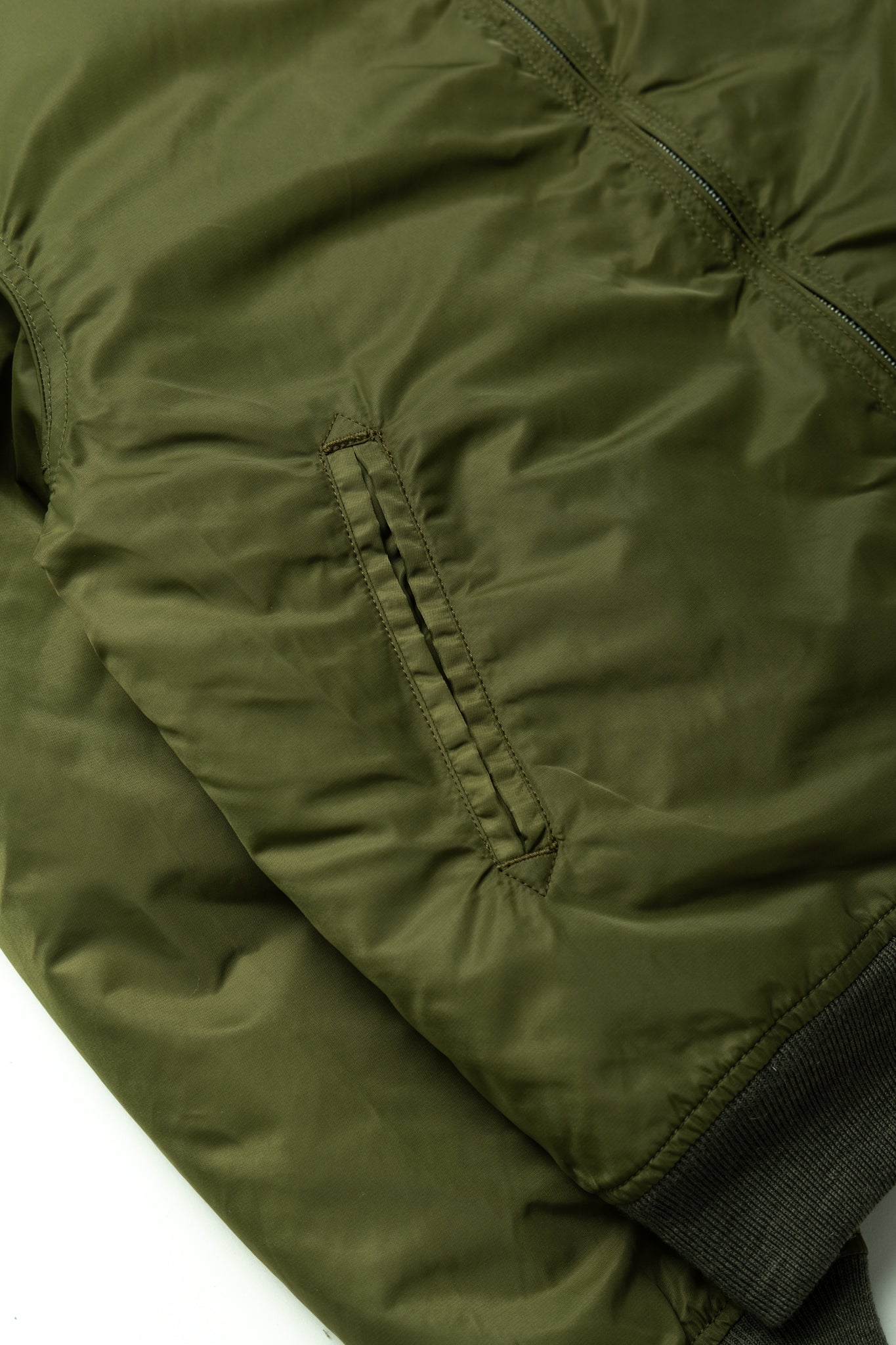 LL Jacket Flight Satin Nylon - Olive