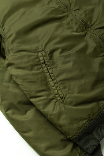 LL Jacket Flight Satin Nylon - Olive
