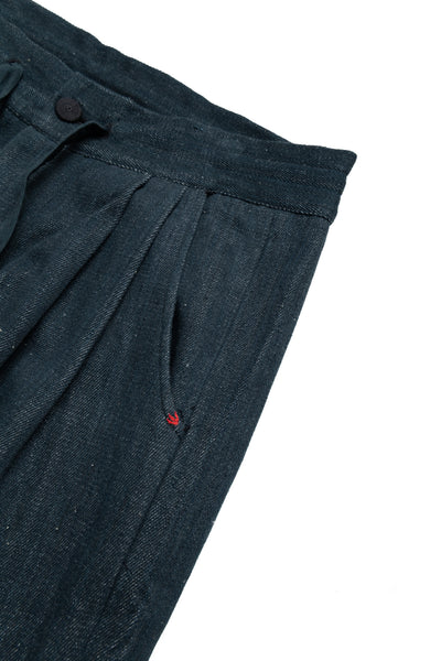 Pleated Trousers - Midnight Indigo