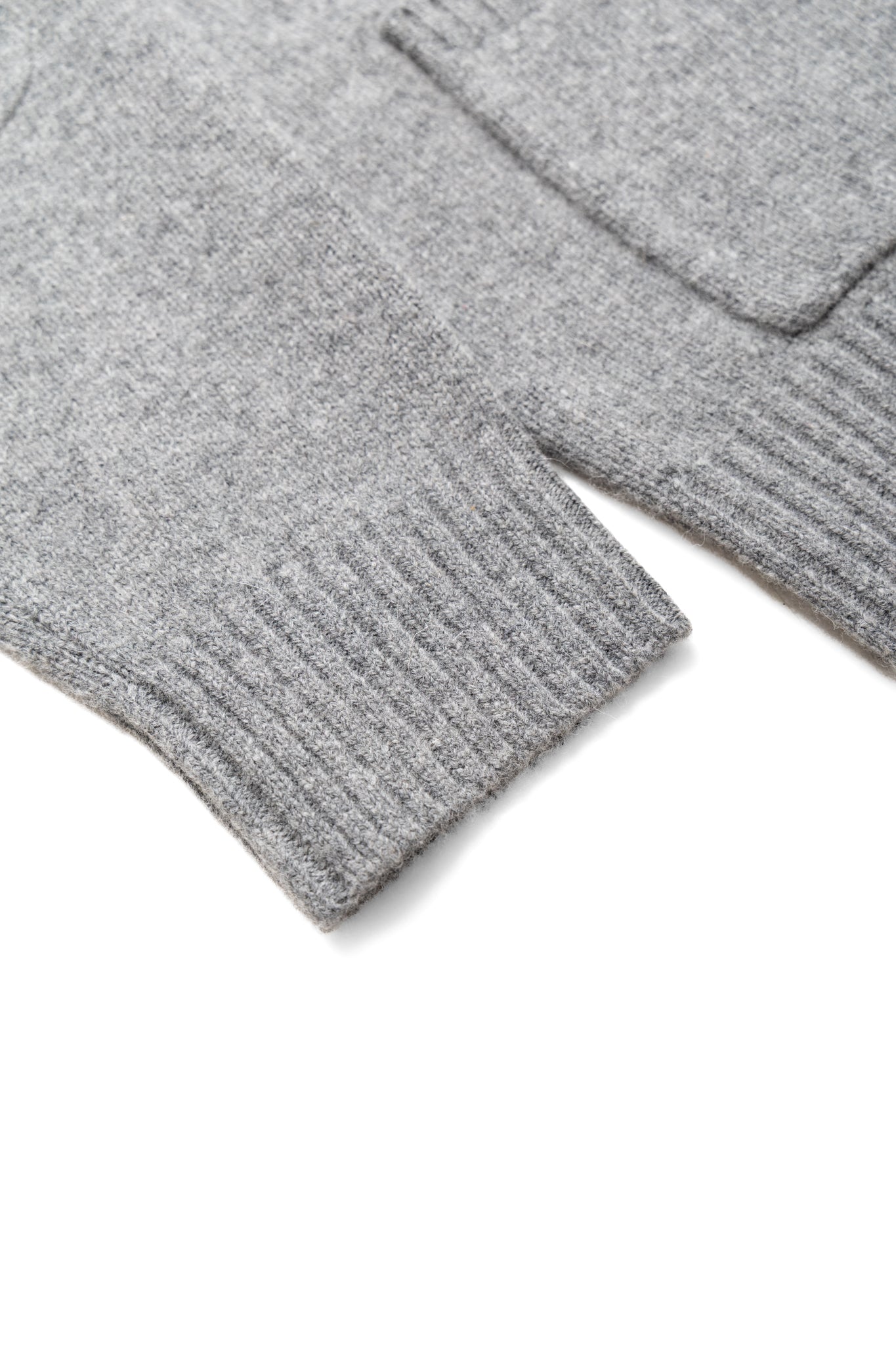 Cardigan Elbow Patch 7G - Grey