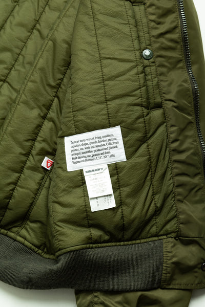 LL Jacket Flight Satin Nylon - Olive