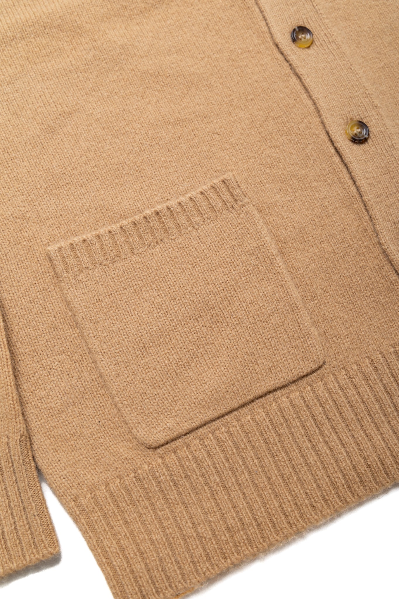 Cardigan Elbow Patch 7G - Beige