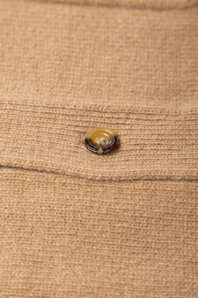 Cardigan Elbow Patch 7G - Beige