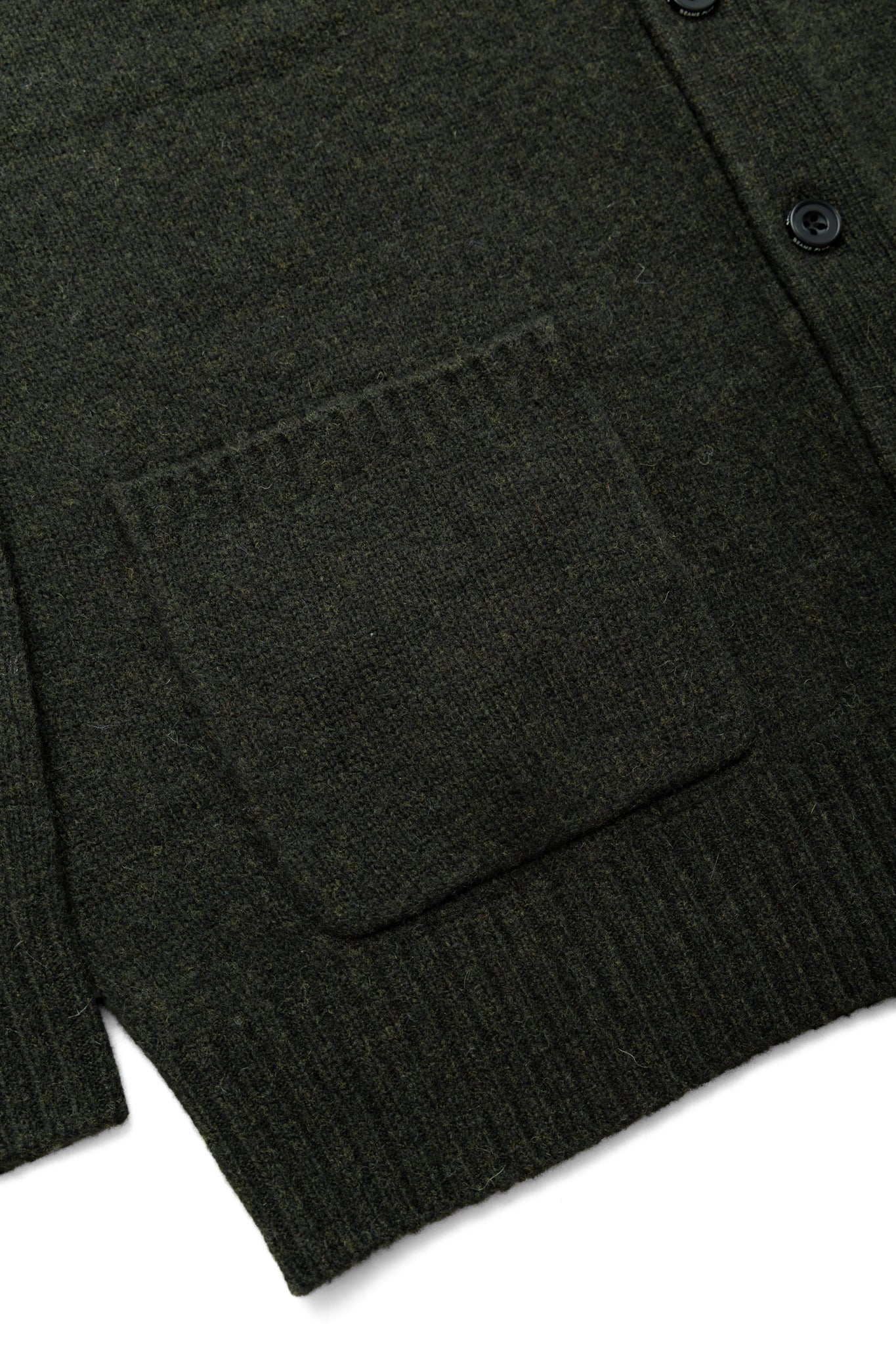 Cardigan Elbow Patch 7G - Olive