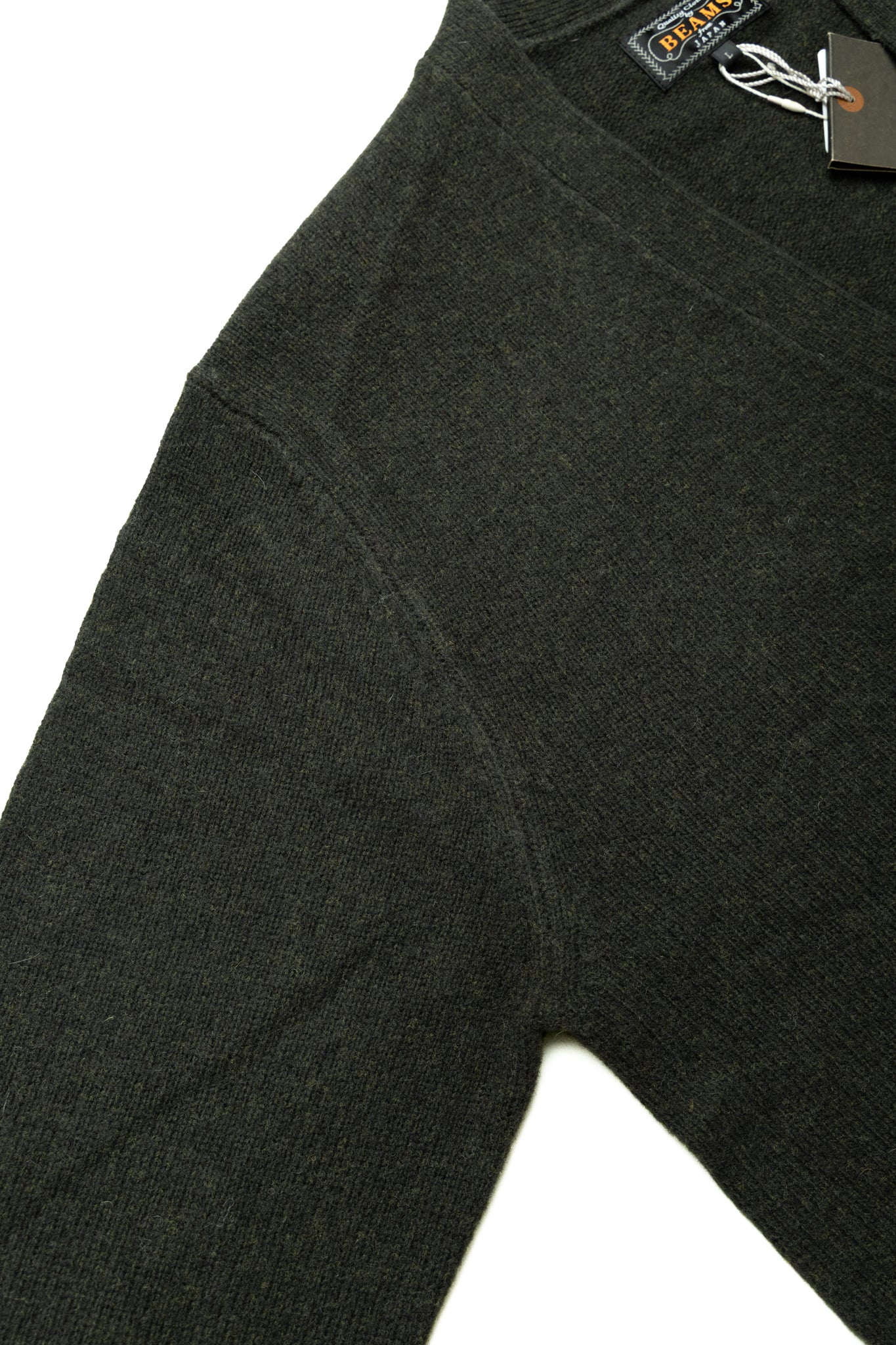 Cardigan Elbow Patch 7G - Olive
