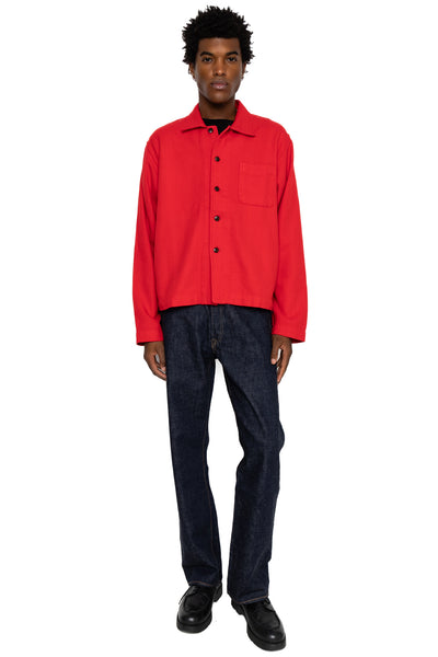Shirt Jacket (Blue in Green Fit) - Red