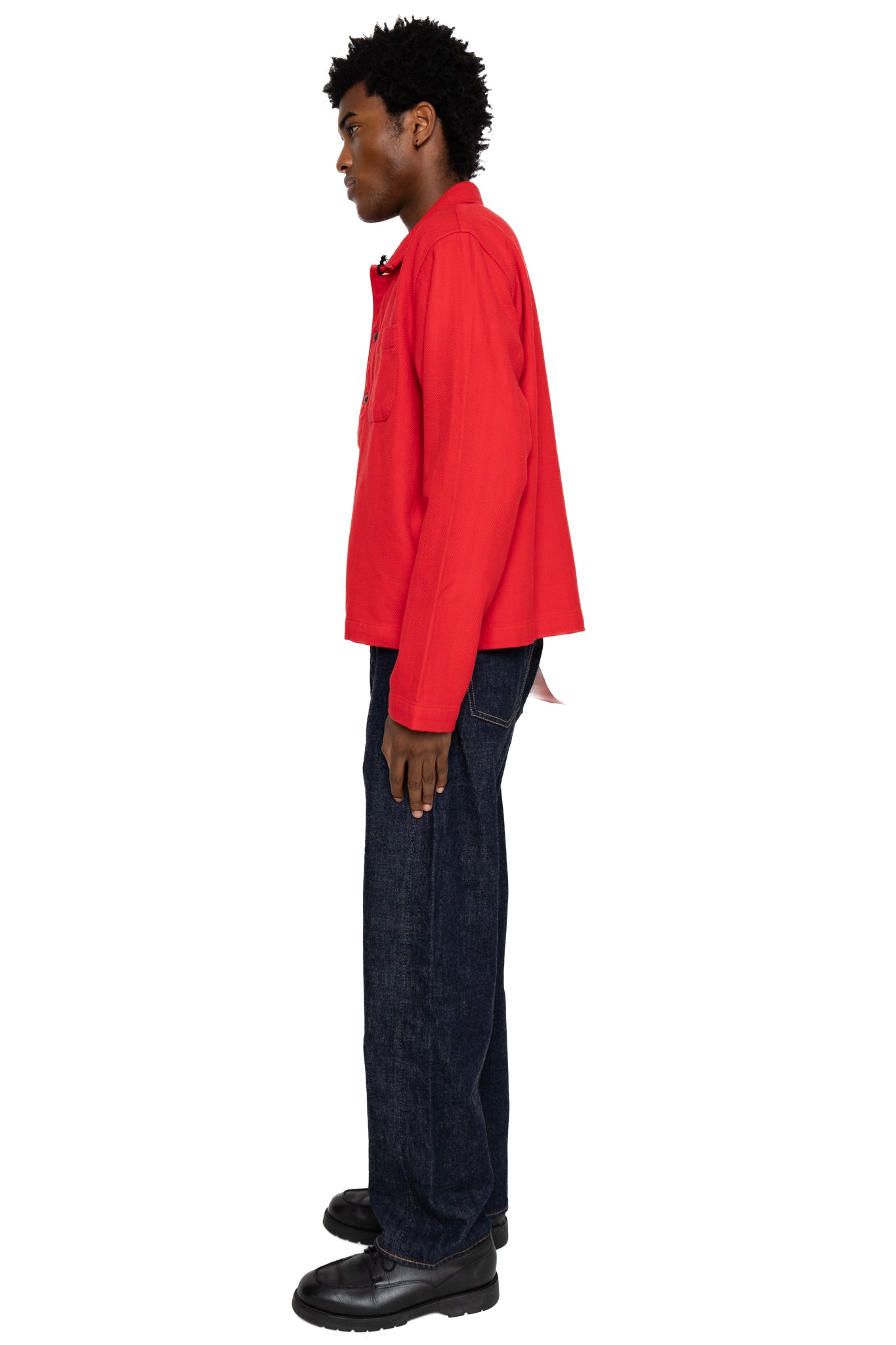 Shirt Jacket (Blue in Green Fit) - Red