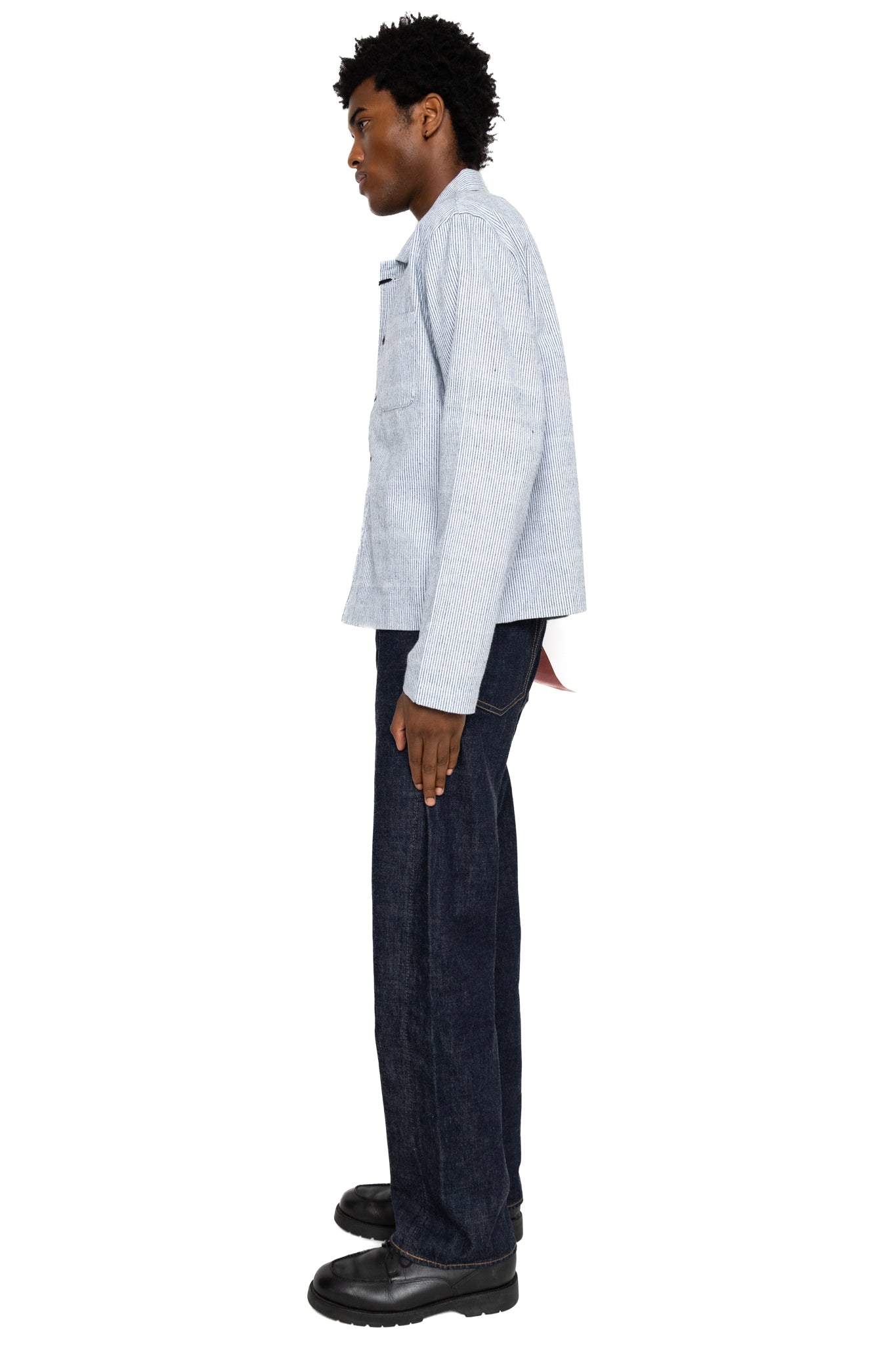 Shirt Jacket (Blue in Green Fit) - Stripe