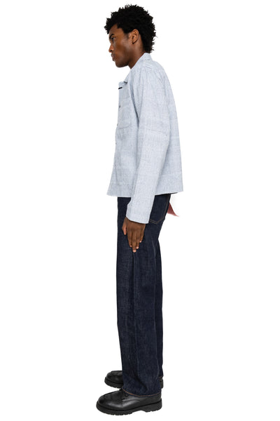 Shirt Jacket (Blue in Green Fit) - Stripe