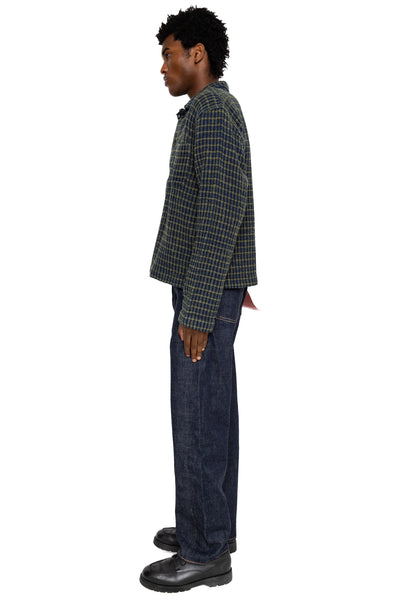Shirt Jacket (Blue in Green Fit) - Navy x Olive