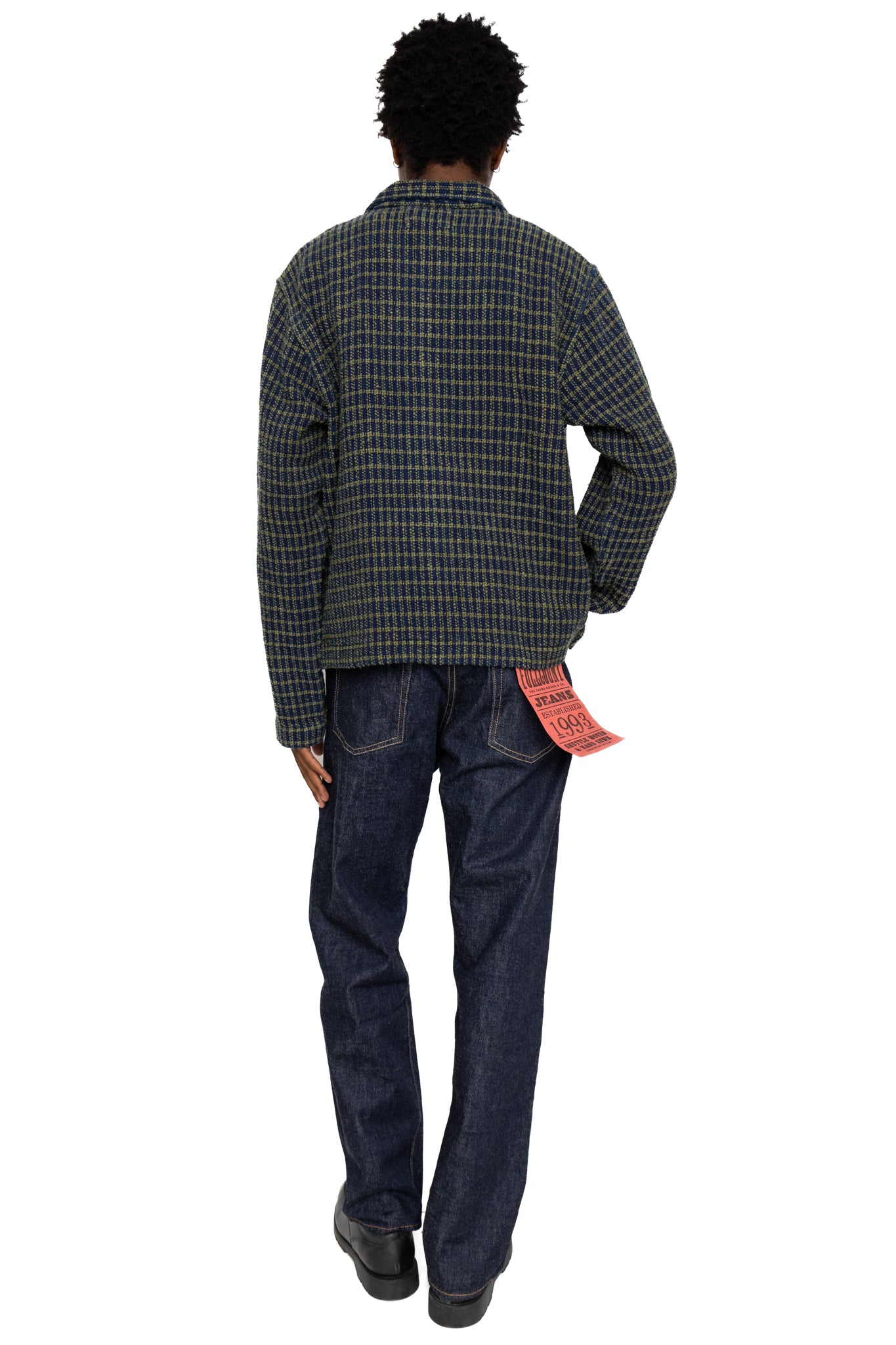 Shirt Jacket (Blue in Green Fit) - Navy x Olive