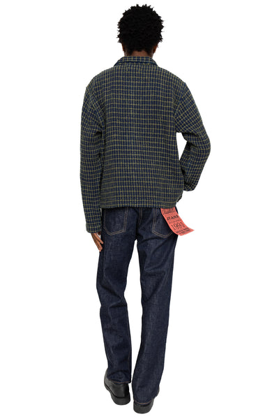 Shirt Jacket (Blue in Green Fit) - Navy x Olive