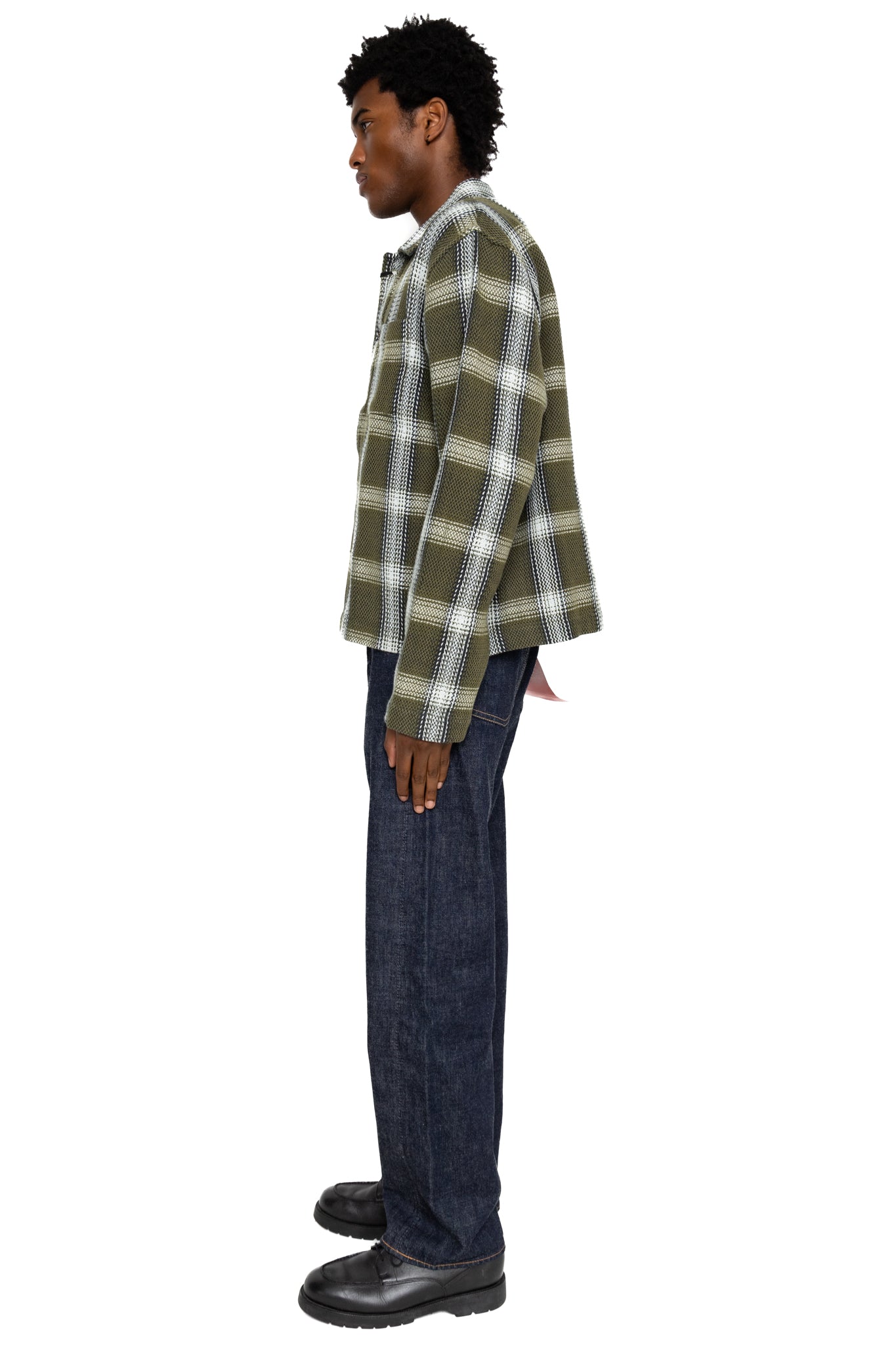Shirt Jacket (Blue in Green Fit) - Olive Check