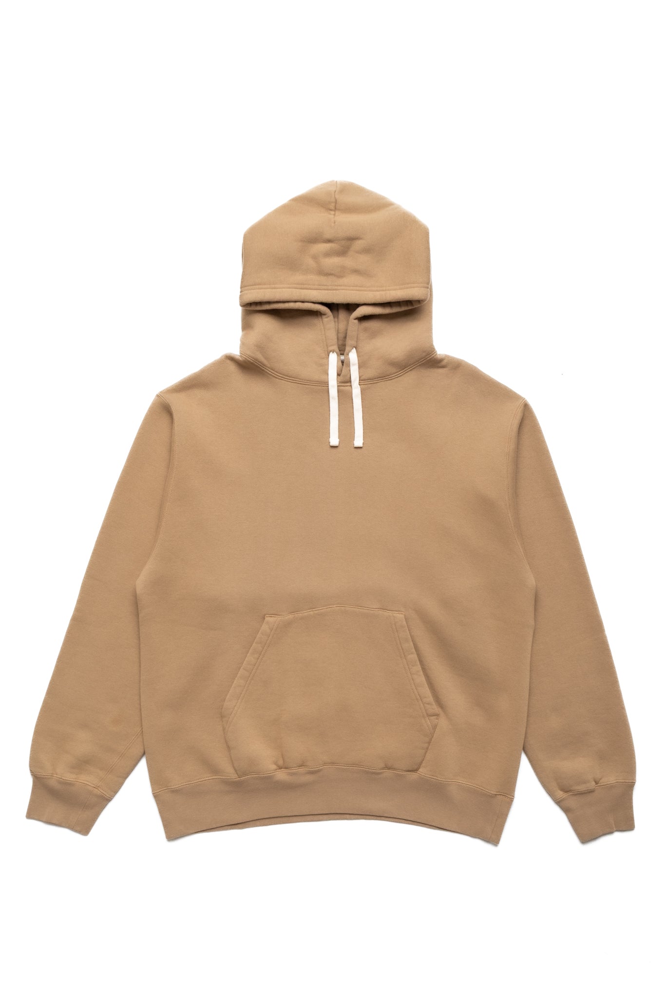 Sweat Pullover Hoodie Raised Back - Khaki