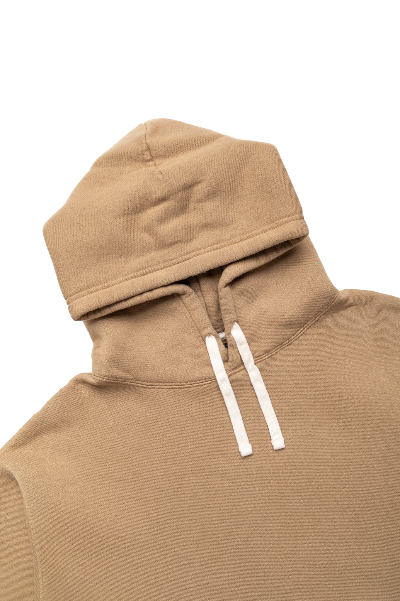 Sweat Pullover Hoodie Raised Back - Khaki