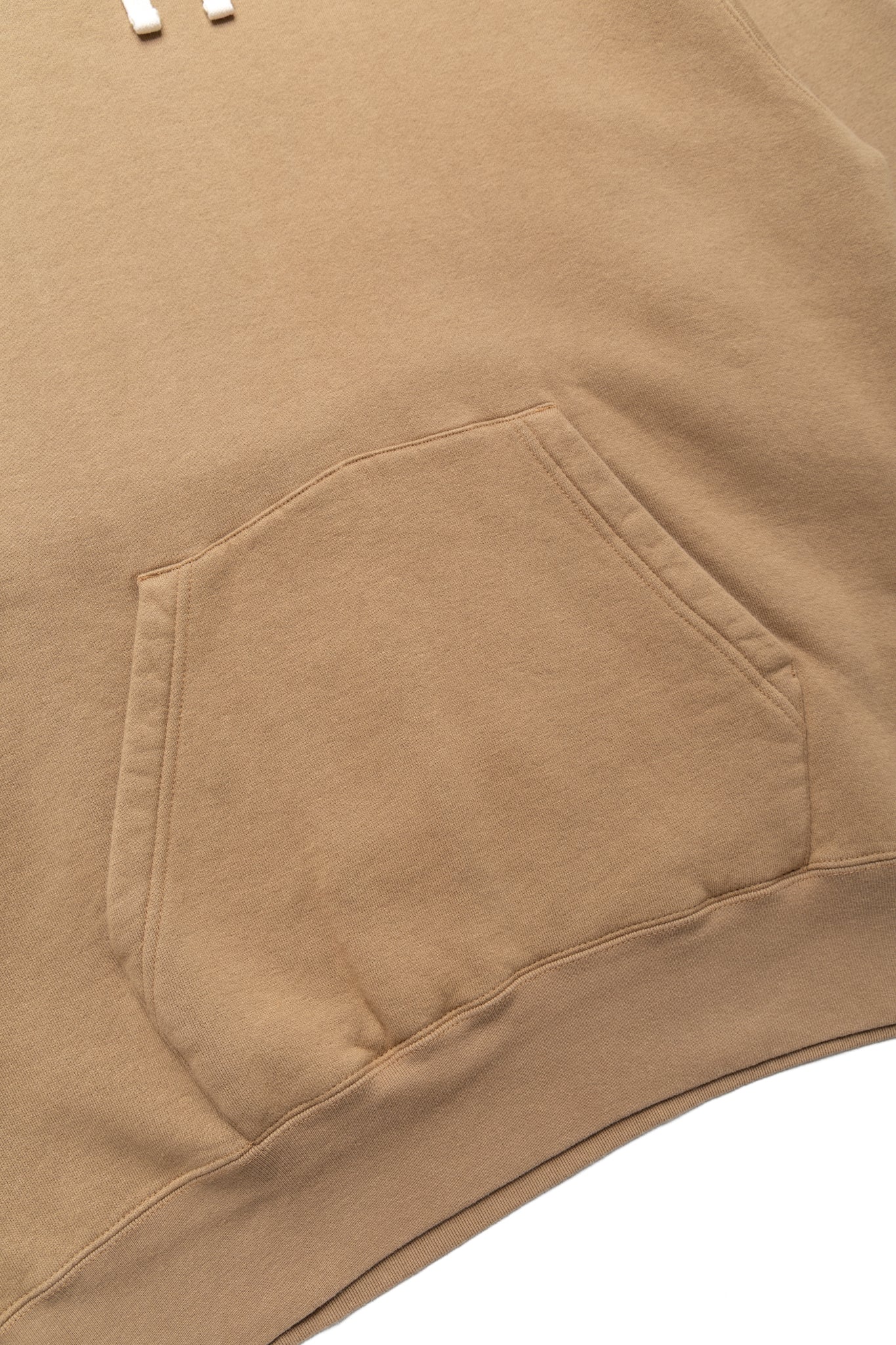 Sweat Pullover Hoodie Raised Back - Khaki