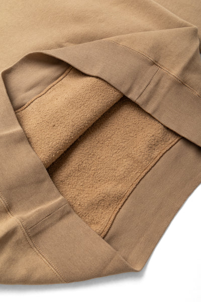 Sweat Pullover Hoodie Raised Back - Khaki