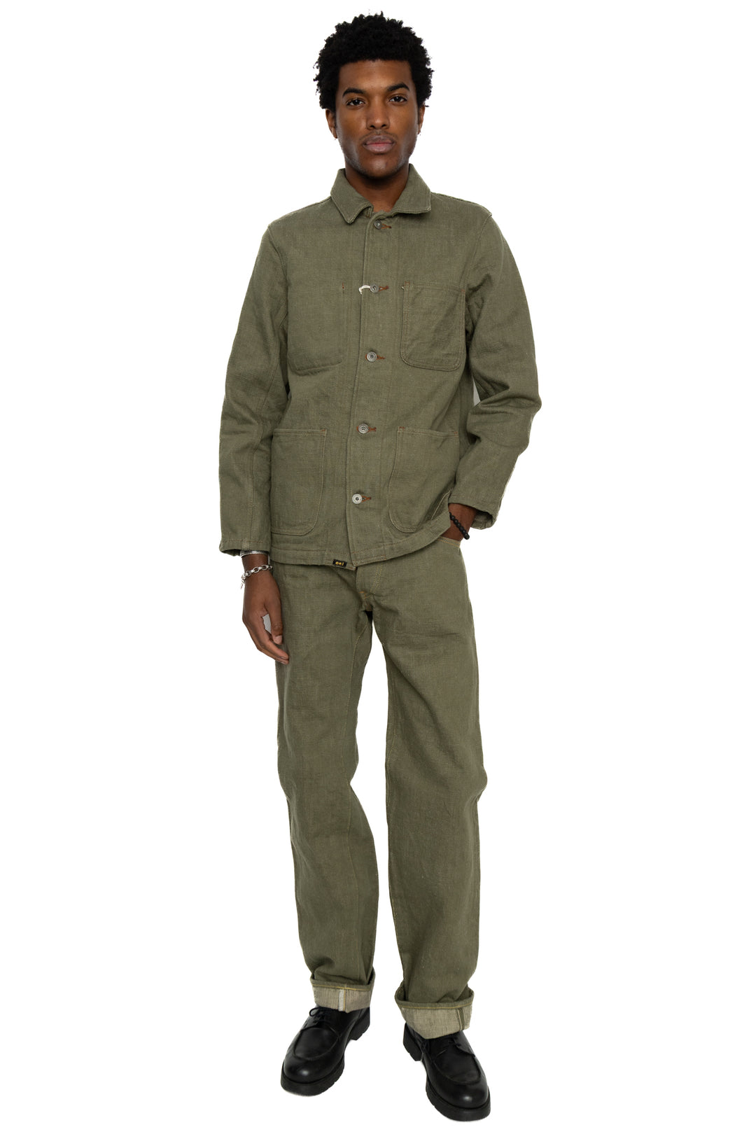 Oni Denim 03502-OLD18 18oz Olive Denim Coverall – BLUE IN GREEN SOHO