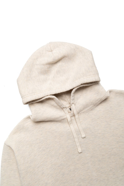 Sweat Pullover Hoodie Raised Back - Oatmeal