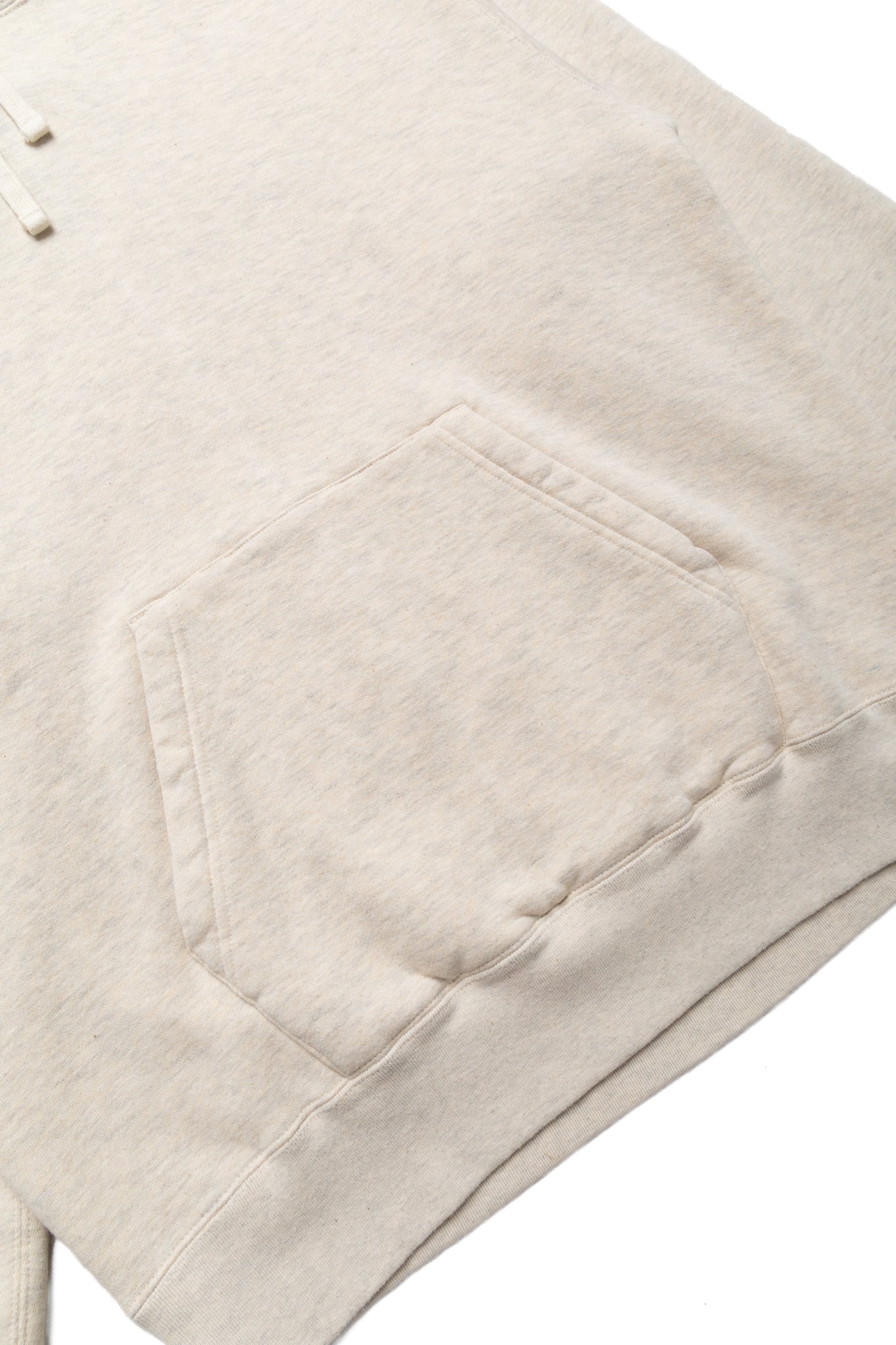 Sweat Pullover Hoodie Raised Back - Oatmeal