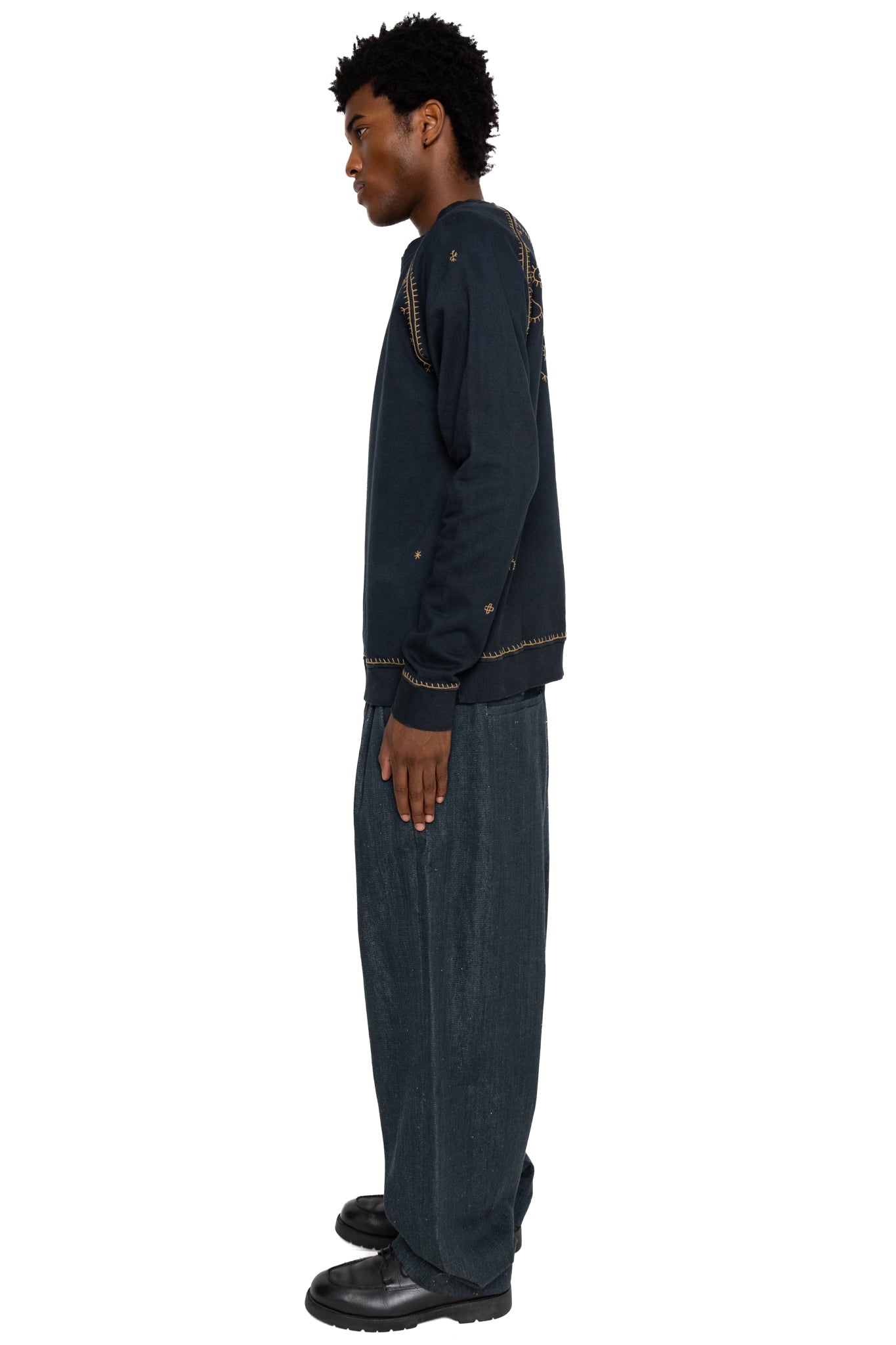 Pleated Trousers - Midnight Indigo