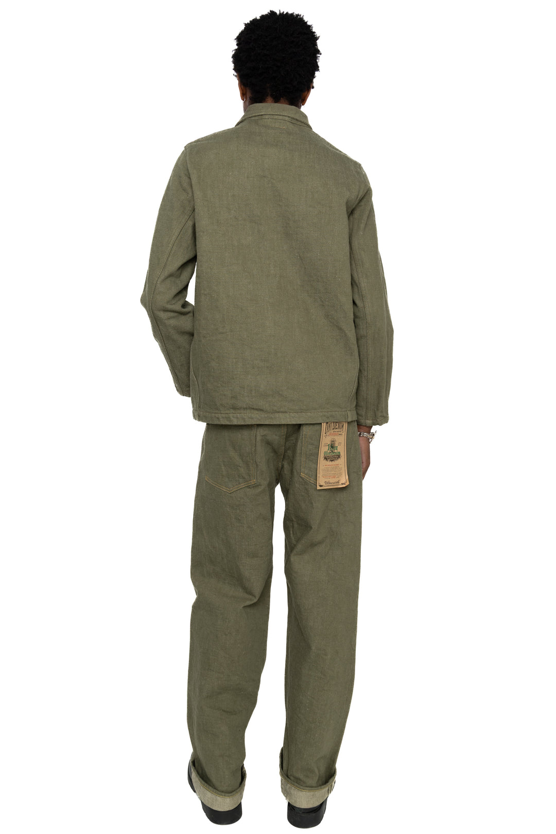 Oni Denim 822-OLD18 Super Wide Tapered 18oz Olive Denim – BLUE IN