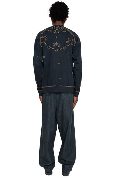 Pleated Trousers - Midnight Indigo