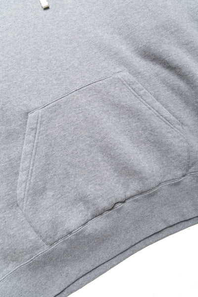 Sweat Pullover Hoodie Raised Back - Grey