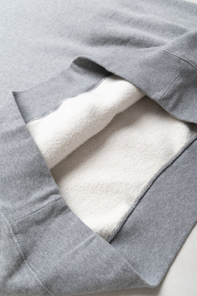 Sweat Pullover Hoodie Raised Back - Grey