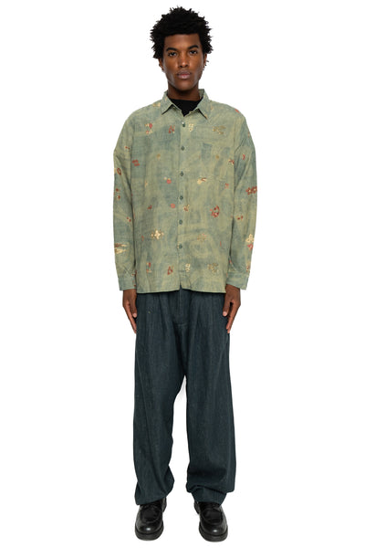 Natural Dyed Shirt - Leaf Green