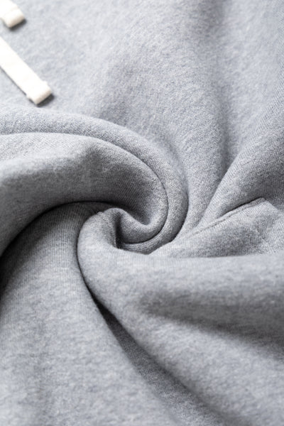 Sweat Pullover Hoodie Raised Back - Grey