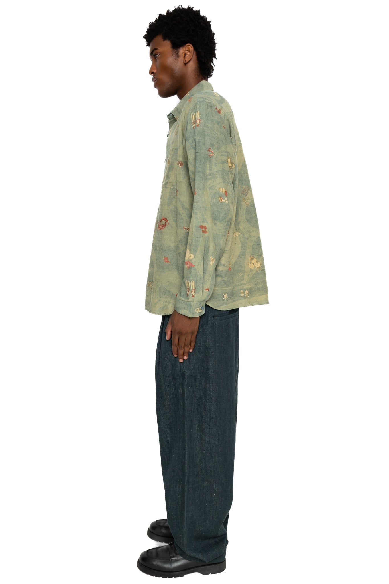 Natural Dyed Shirt - Leaf Green
