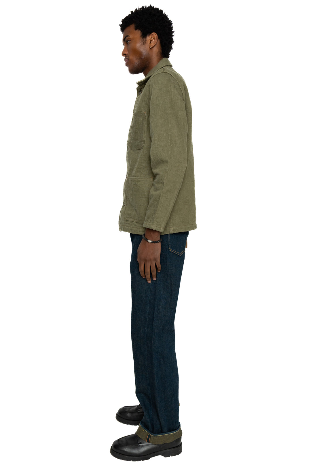tdfオリーブ36 Oni Denim 200ZR-OLV Wide Straight 20oz Secret Denim - Indigo x
