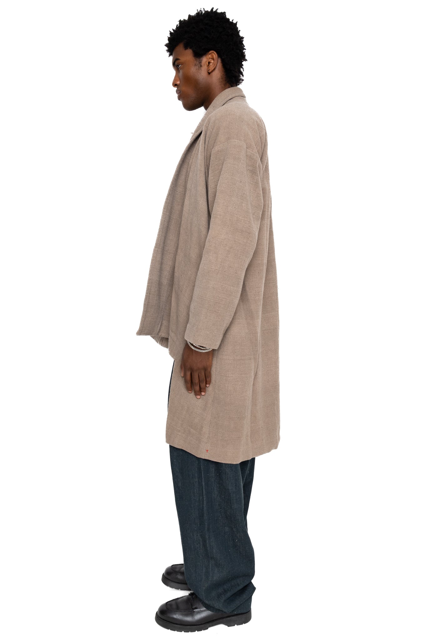 Kimono Wool Coat - Charcoal
