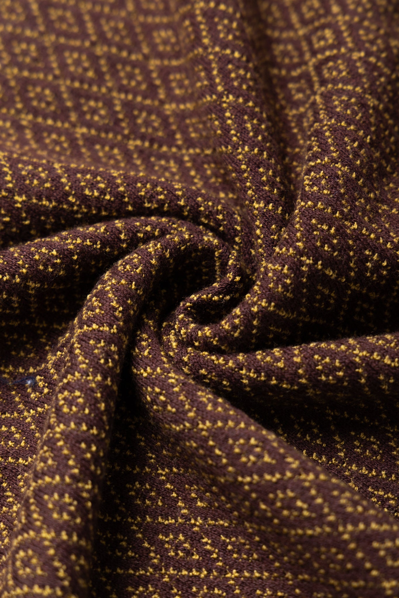 Knit Polo Diamond Pattern - Brown