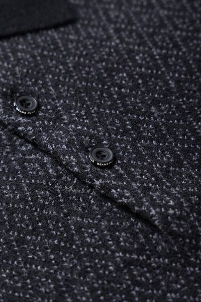 Knit Polo Diamond Pattern - Black